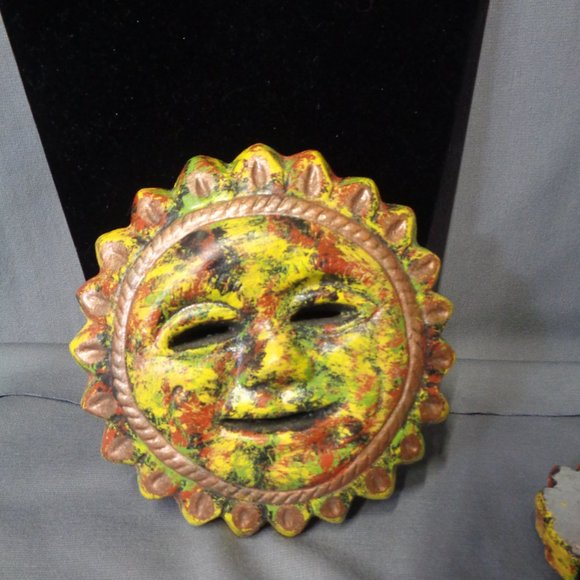 Southwestern Art Sun & Kokopelli Made in Mexico Two Pieces Wall Decor - Picture 6 of 8